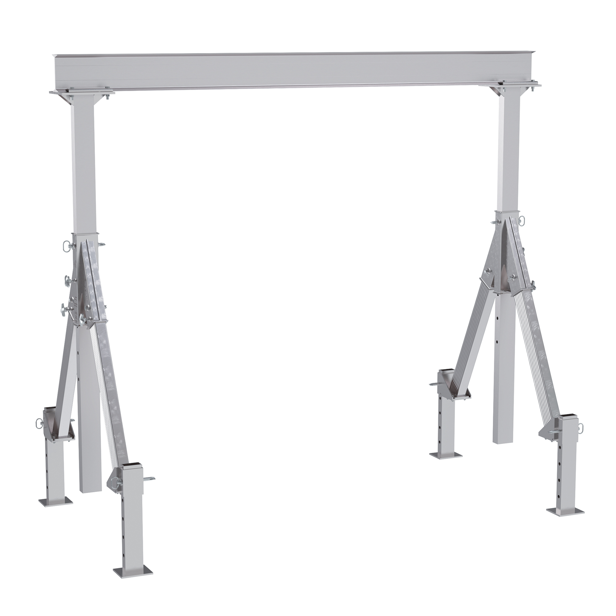 Vestil Adjustable Height Aluminum Crane - 10ft. x 10ft., 4000-Lb. Capacity, Corrosion-Resistant, Model# AHA-4-10-10-ALO